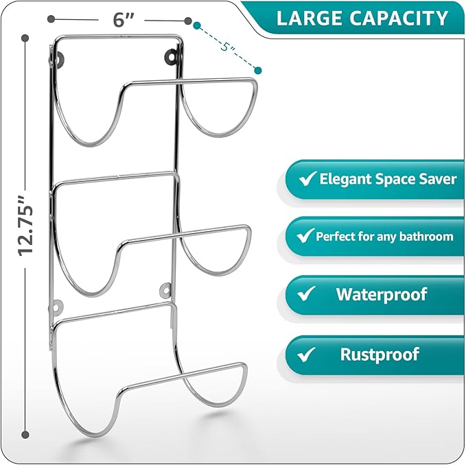 Sorbus Towel Holder for Bathroom Wall - Image 2