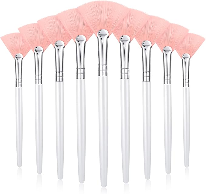 9 Pieces Facial Fan Mask Brushes, Soft Facial Applicator Brushes Tools by Maitys