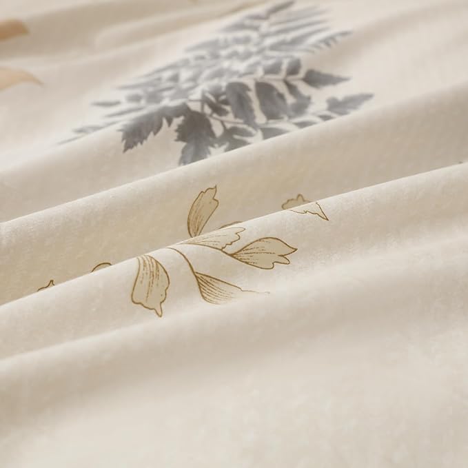 OAITE Duvet Cover Set King Size Floral Pattern Ultra Soft 100% Cotton Duvet - Image 6