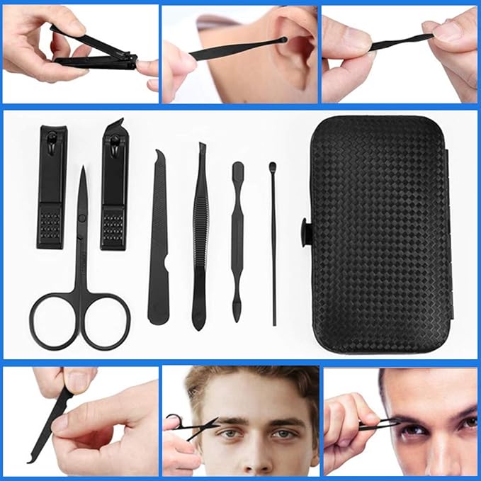 QURIPE 7pcs Manicure Set, Nail Clippers Kit, Stainless Steel Manicure Kit - Image 4