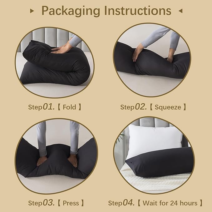 Memory Foam Body Pillow Insert, Soft Large Long Bed Pillow - Image 5