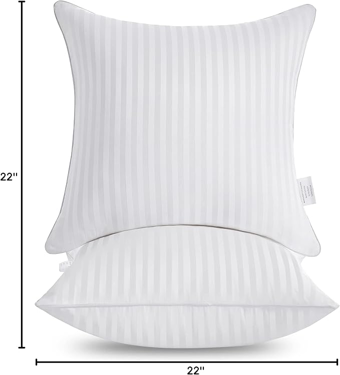 Oubonun 22 x 22 Throw Pillow Inserts, Firm and Fluffy Decorative Square Pillows - Image 8
