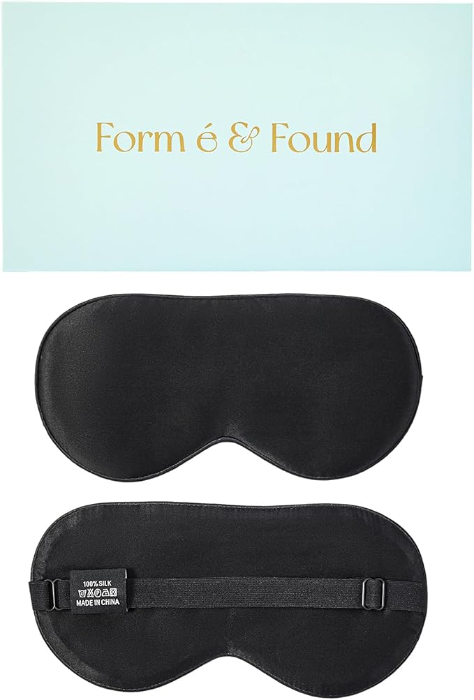 Formé & Found Silk Sleep Mask for Men & Women, 100% 6A Mulberry Silk, 16 Momme by HappyWinterHolidays
