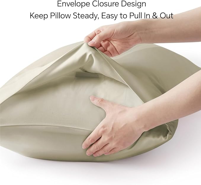 BEDELITE King Size Pillow Cases Set of 2, Rayon Derived from Bamboo, Cooling - Image 6