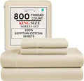 King Sheets Deep Pocket King Sheet Set, 100% Cotton Bed Sheets, 800TC 4PC by CHATEAUHOMECOLLECTION
