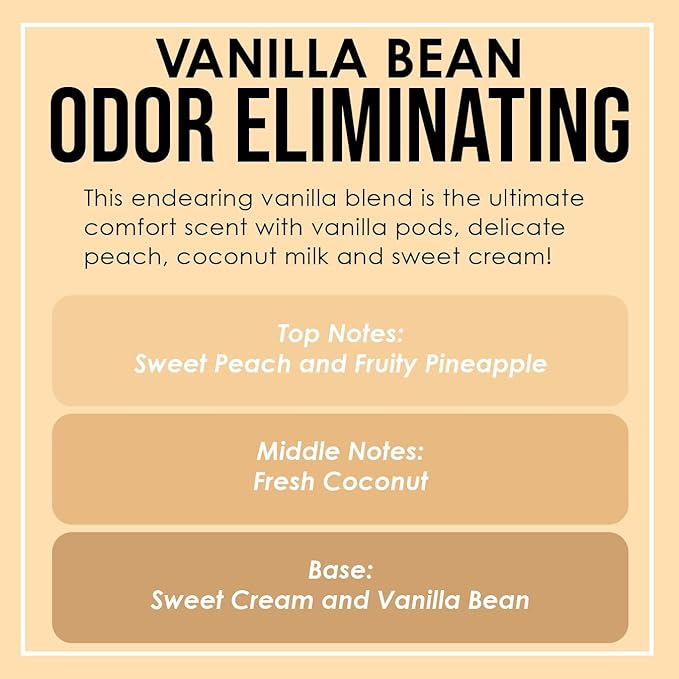 Vanilla Bean Odor Eliminating Highly Fragranced Candle - Image 4