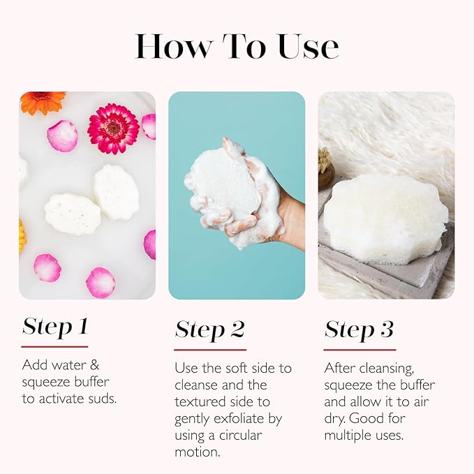 Spongellé Bulgarian Rose Pedi Buffer Bath Sponge | Exfoliating Foot & Heel - Image 6