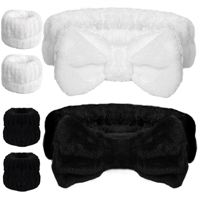 WSYUB Spa Wristbands and Headband Set by WSYUB
