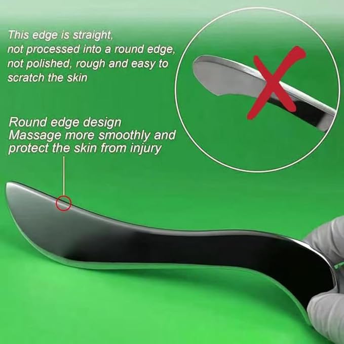 Stainless Steel Muscle Scraper Tool, Gua sha Scraping Massage Tool IASTM Tools - Image 4