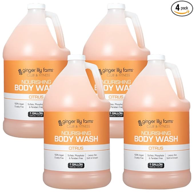 Ginger Lily Farms Club & Fitness Nourishing Body Wash, 100% Vegan & Cruelty-Free by GingerLilyFarms