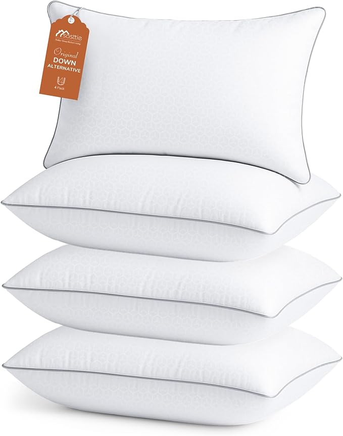 Sasttie Pillows Queen Size Set of 4, Bed Pillows by SASTTIE