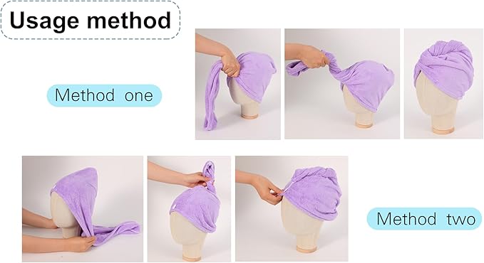 Microfiber Hair Drying Towel Wrap - Image 10