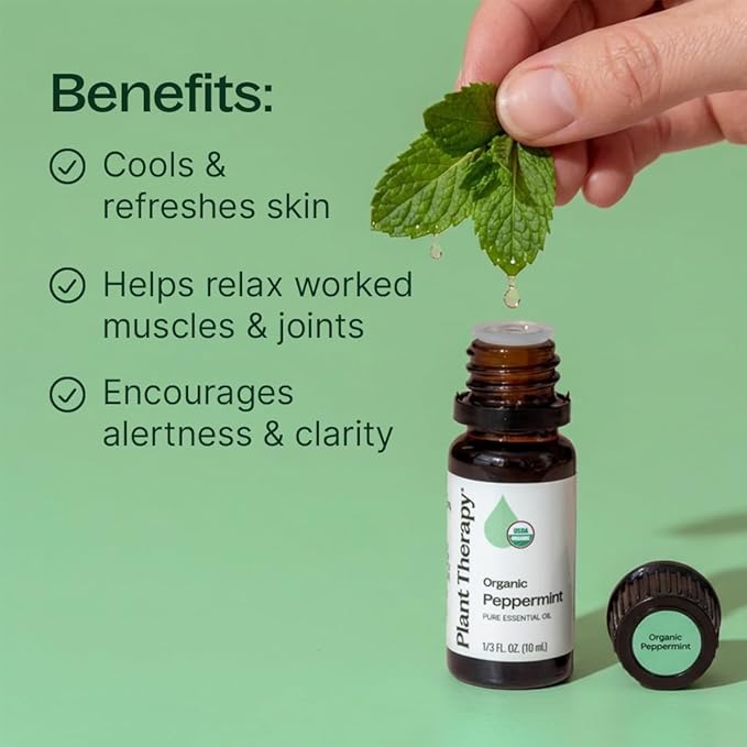 Plant Therapy Organic Peppermint Essential Oil 30 mL 100% Pure, USDA Certified - Image 2