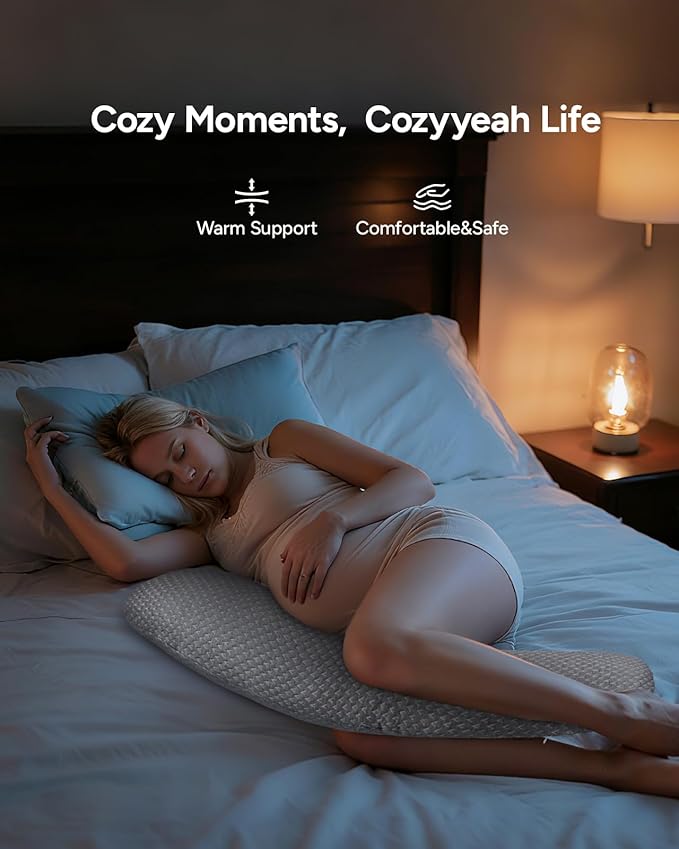 Pregnancy Wedge Pillow for Sleeping, Adjustable Maternity Pillow for Side - Image 7