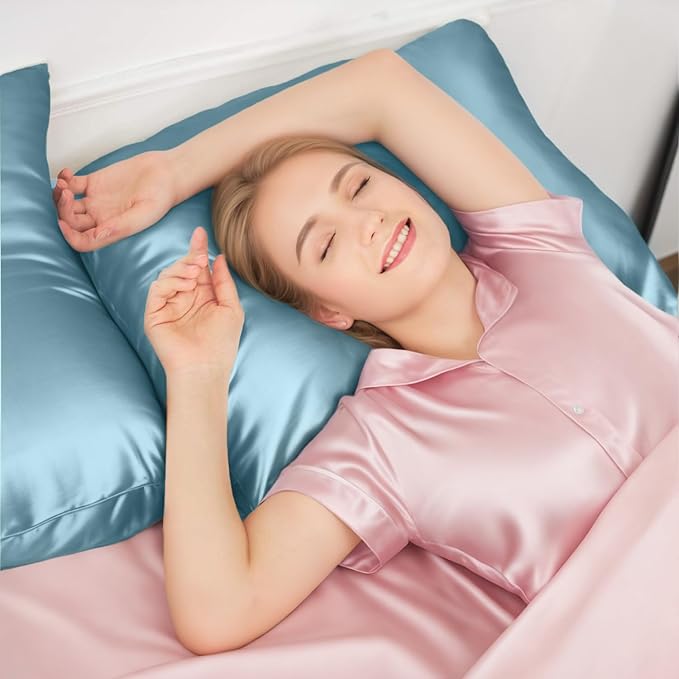 INSSL Silk Pillowcase for Women, Mulberry Silk Pillowcase for Hair and Skin and - Image 2