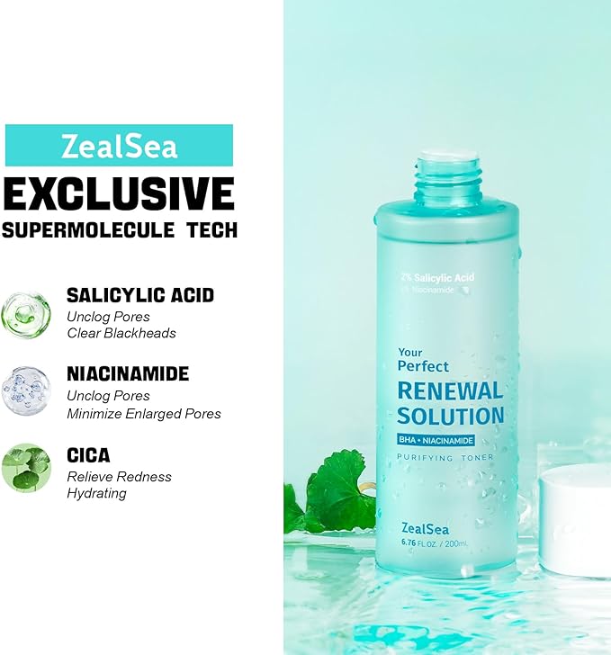 ZealSea Salicylic Acid Toner, BHA Liquid Exfoliant, Pore Minimizer - Image 5