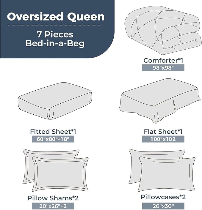 HEVUMYI Oversized Queen Comforter Set - Image 8