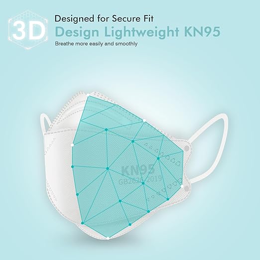 LEMENT KN95 Face Masks 50 Pack, Breathable Comfortable Disposable KN95 Mask - Image 4