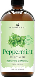 Handcraft Blends Peppermint Essential Oil in Glass Bottle – Huge 16 Fl Oz – by HandcraftBlends