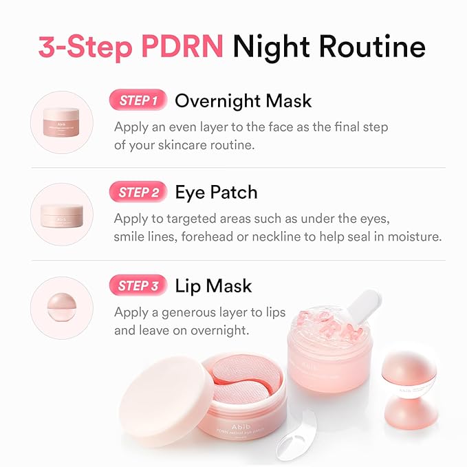 Abib Pink Me Up Pdrn 3 Step Glow Kit | Overnight Firming Jelly Mask, PDRN - Image 3