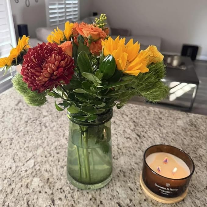 Threshold Leather & Embers and Whiskey & Oak Scented Amber Glass Jar Candles - Image 4