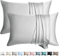 100% Silk Pillow Cases 2 Pack King Size Mulberry Silk Pillowcase by WLOSJ