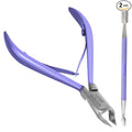 Professional Cuticle Cutter & Pusher Trimmer Manicure Tools by BOXGROVEBEAUTY