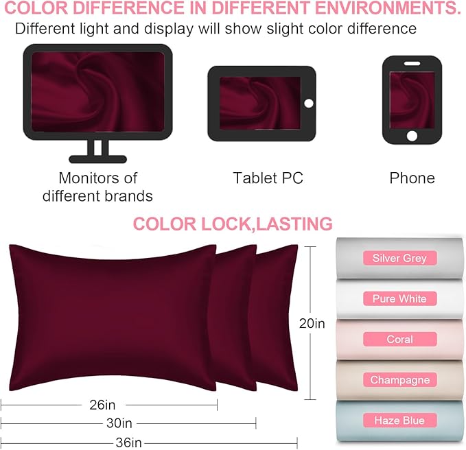 Silk Pillow Cases 2 Pack King Size - Image 7