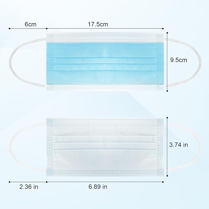 DR.MOXA 500 Pack Disposable Medical Face Masks -3 Ply Face Mask - Image 5