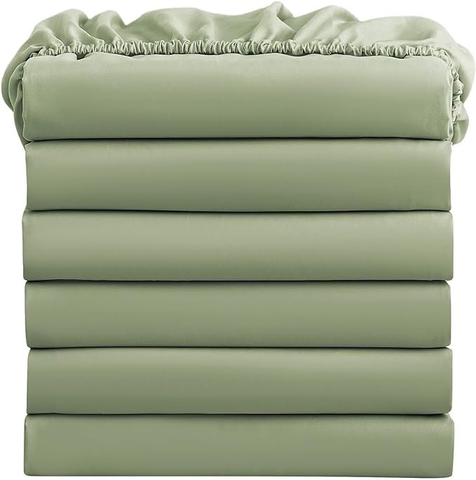 FreshCulture King Fitted Sheets, Bulk Pack of 6, Deep Pocket, Soft Microfiber by FreshCulture