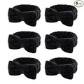 Casoty 6 Pcs Black Spa Headband, Bow Hair Band, Hair Band by Casoty