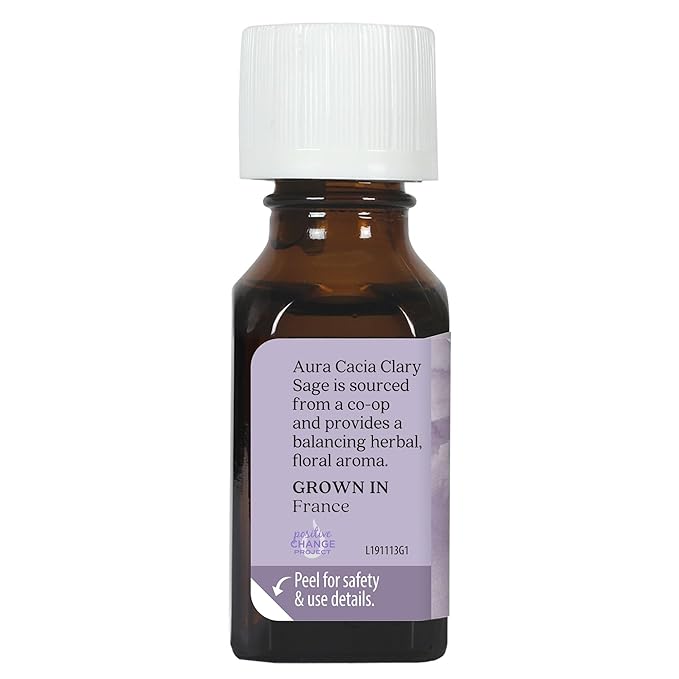 Aura Cacia Clary Sage Essential Oil, 100% Pure Salvia Sclarea Oil - Image 2