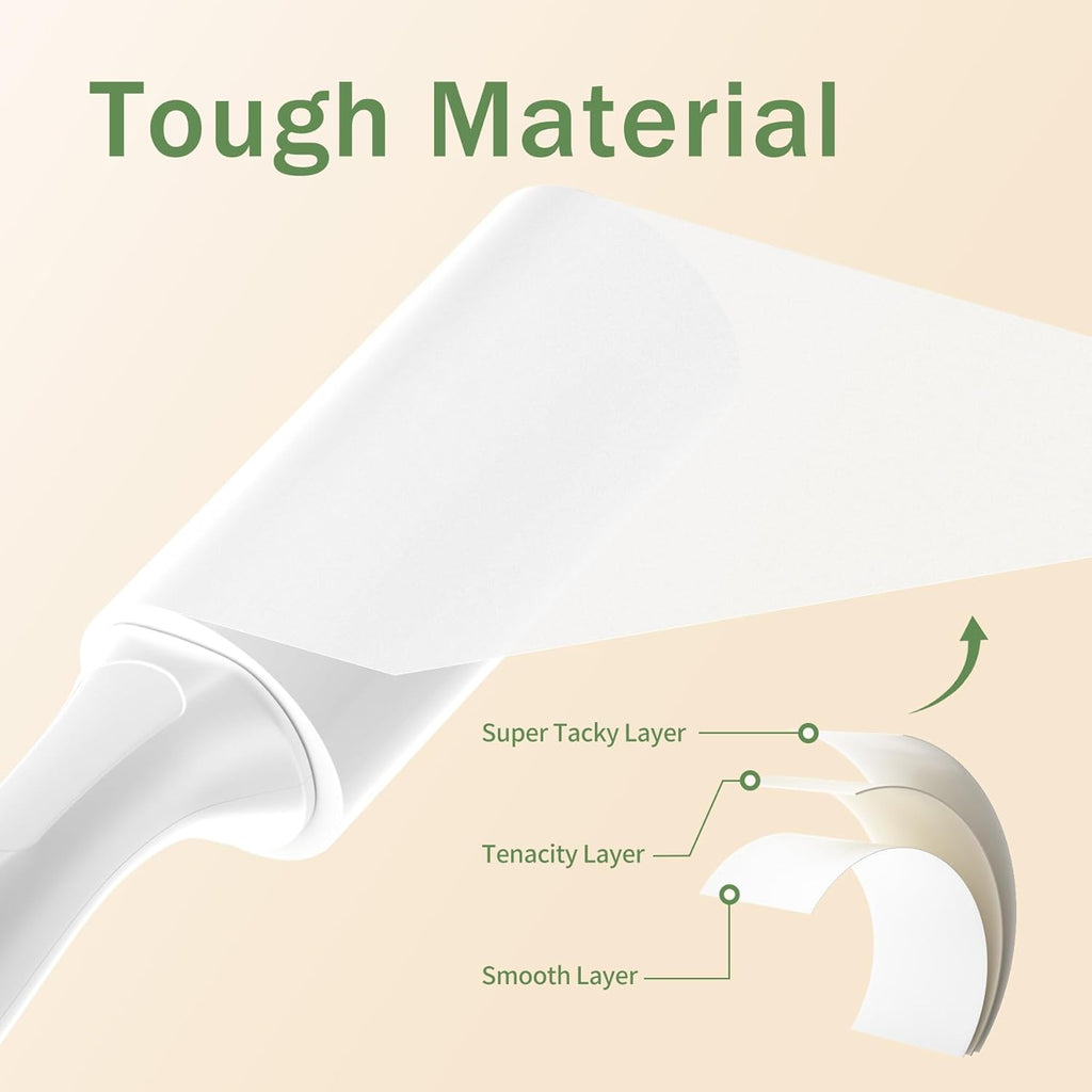 Extra Sticky Lint Roller for Pet Hairs 100 Sheets Lint Rollers with Reinforced 1 Handles and Tough Paper