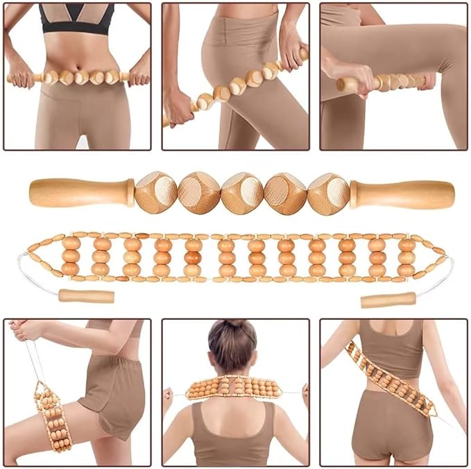 10-in-1 Wood Therapy Massage Tools Gua Sha Wooden Massager - Image 6