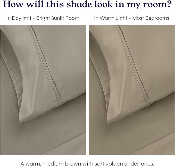 California Design Den Twin Bed Fitted Sheet, Soft 400 Thread Count 100% Cotton - Image 4