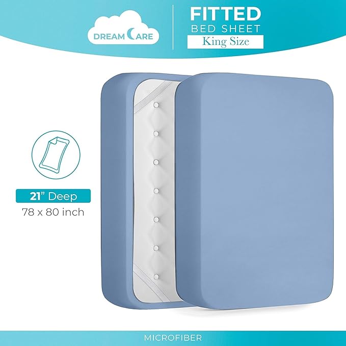 DREAMCARE Twin XL Fitted Sheet - Image 4