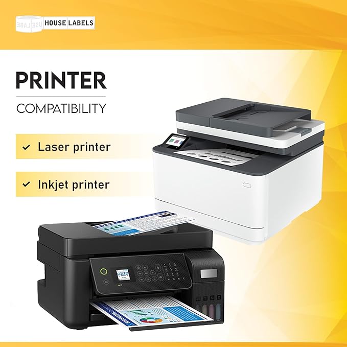 HOUSELABELS 4-up Shipping Labels (3-1/2" x 5") for Laser and Inkjet Printers, 1,000 Sheets