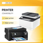 HOUSELABELS 4-up Shipping Labels (3-1/2" x 5") for Laser and Inkjet Printers, 1,000 Sheets