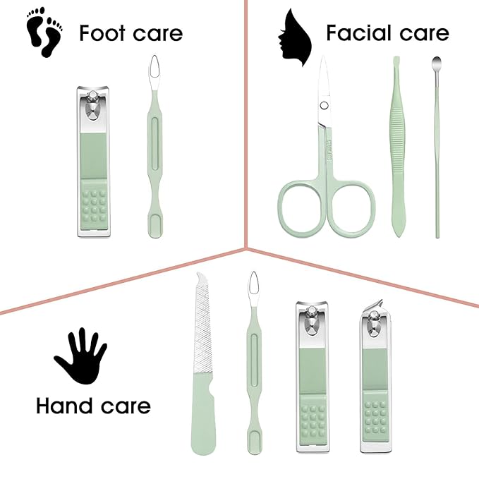 Manicure Set - 7 Pieces Professional Travel Nail Clippers - Image 4