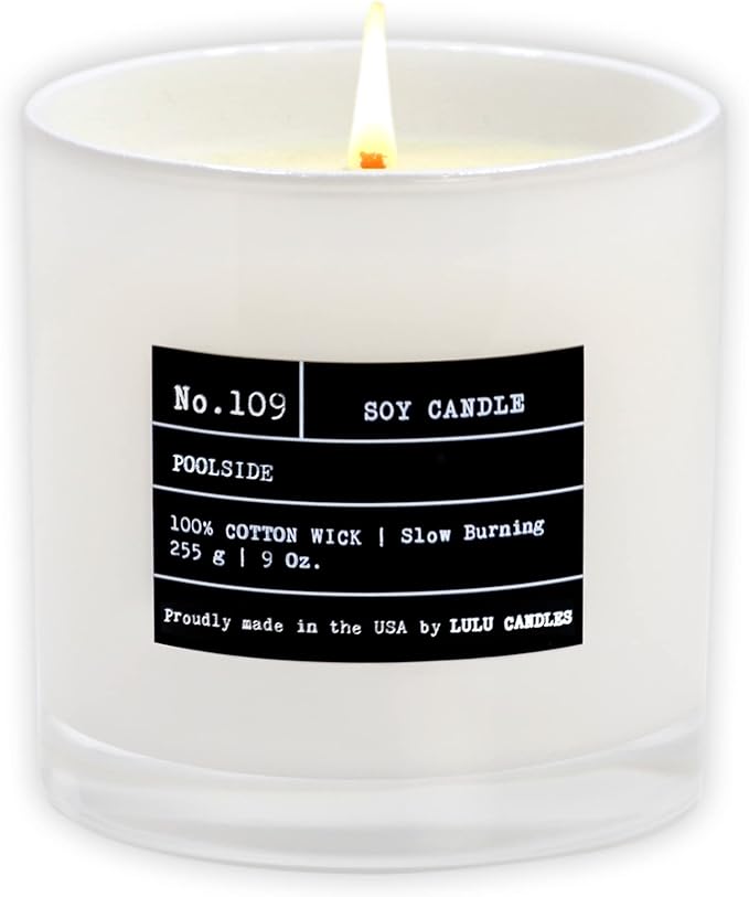 Lulu Candles | Poolside | Luxury Scented Soy Jar Candle | Hand Poured in The by LULUCANDLES