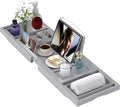 Bathtub Tray Caddy, Expandable Bath Trays by BAMBUROBA
