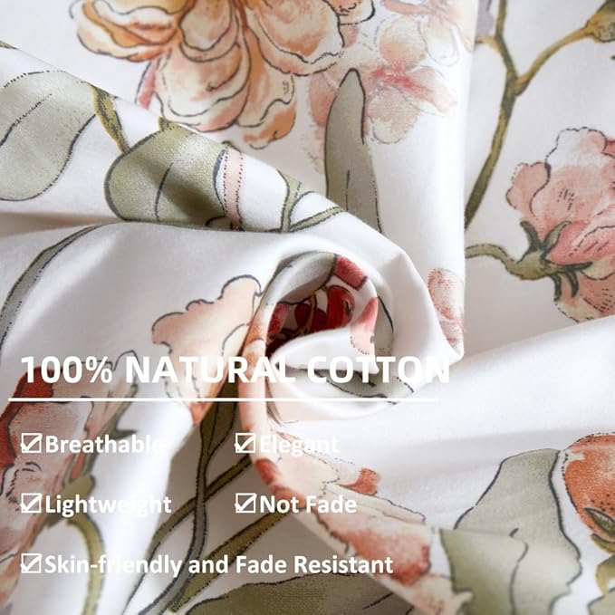 OAITE Duvet Cover Set, 100% Cotton Comforter Cover - Image 4