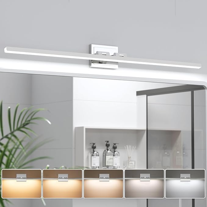 VOLISUN Modern Bathroom Vanity Light 48 inch, 30W Dimmable 5CCT Led Bathroom by VOLISUN