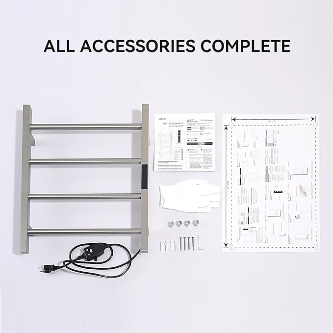 Heated Towel Racks for Bathroom, Hot Towel Warmer 4 Bars - Image 9