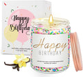 Candles for Birthday, Vanilla Cream Scented Candle 7OZ, Happy Birthday Candle by BERSILER