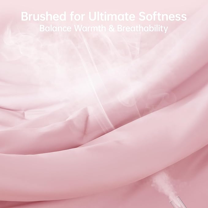 MUXHOMO Pink Queen Comforter Set, All Season Ultra Soft Down Alternative Bedding - Image 3