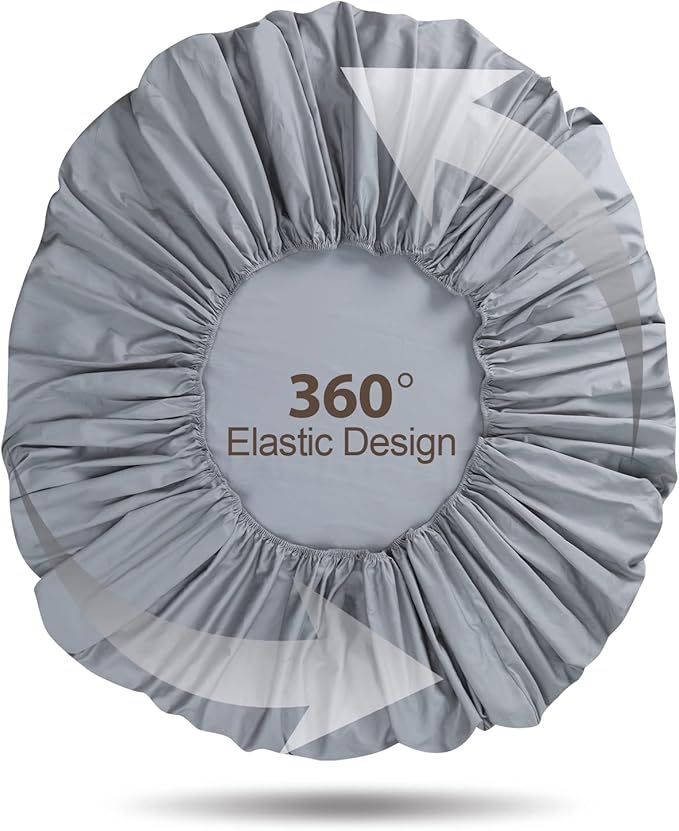 100% Egyptian Cotton Fitted Sheet Queen Size Gray, 600 Thread Count, 8-16" Deep - Image 7