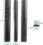 (2 Units) Wireless Presenter Remote with Case, Presentation Clicker with Hyperlink & Volume Remote Control PowerPoint Office Presentation Clicker for Keynote/PPT/Mac/PC/Laptop(Battery Included)