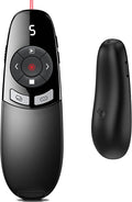 Presentation Clicker for PowerPoint with Red Laser Pointer and Timer, Wireless Clicker for Laptop Presentations Remote, Power Point Remote Clicker for Computer/Mac/PPT/Google Slide Advancer