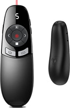 Presentation Clicker for PowerPoint with Red Laser Pointer and Timer, Wireless Clicker for Laptop Presentations Remote, Power Point Remote Clicker for Computer/Mac/PPT/Google Slide Advancer